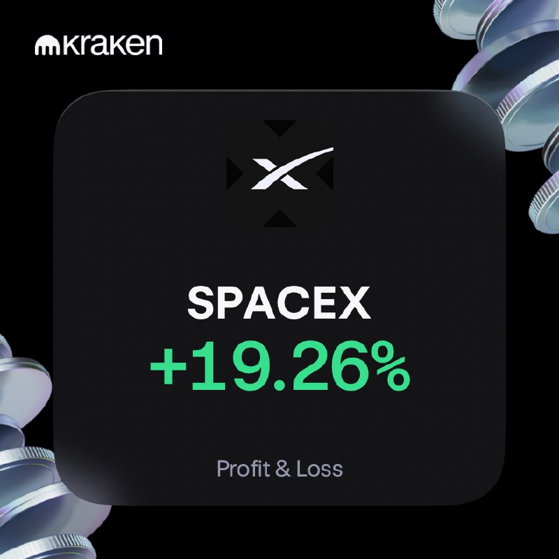 Kraken 是坠公平的，SPCX 见者有份还真的见者有份啊 就算打1m 进海妖 一样是4.2786股 公平 非常特喵公平简单算了一下 现价有 80刀的利润 不过嘛，考虑到 spacex 是文明之光，就继续拿着吧卖出可以选择 kraken pro 或者直接提到链上，手续费0.1刀，然后可以通过链上卖出，推荐 bitget wallet 