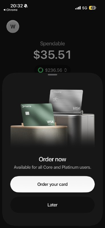 Plasma One 有实体卡了发现收到了邮件，说可以开通实体卡 8-10 个工作日寄到，看到寄件地址可以选 China 不过不敢作死了Plasma 可以算是 Etherfi 之外最容易开的卡了吧？#PlasmaOne #实体卡 #海外开卡 #EtherfiPlasma One 有实体卡了发现收到了邮件，说可以开通实体卡 8-10 个工作日寄到，看到寄件地址可以选 China 不过不敢作死了Plasma 可以算是 Etherfi 之外最容易开的卡了吧？#PlasmaOne #实体卡 #海外开卡 #Etherfi