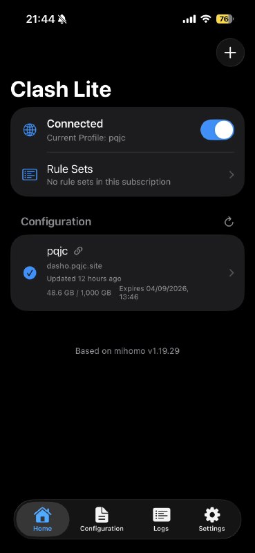 Clash Lite：又一个基于 Mihomo 的 iOS App小伙伴们大家好呀