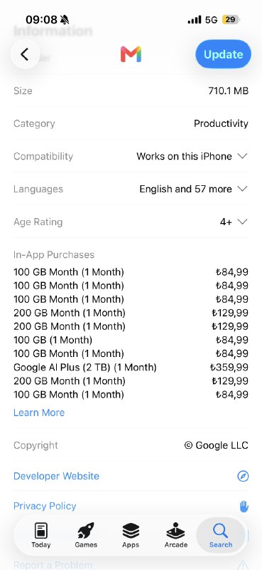 土区 Google One 调价最低档 100G 的价格从  50 里拉调成了 85AI plus 也从 200 调成了 300虽然还是很便宜就是了#GoogleOne #土区调价 #云存储 #AIplus #价格变动土区 Google One 调价最低档 100G 的价格从  50 里拉调成了 85AI plus 也从 200 调成了 300虽然还是很便宜就是了#GoogleOne #土区调价 #云存储 #AIplus #价格变动
