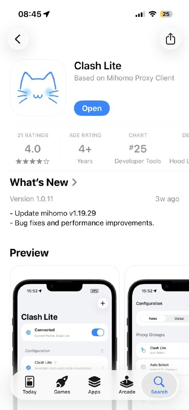 Clash Lite：又一个基于 Mihomo 的 iOS App小伙伴们大家好呀