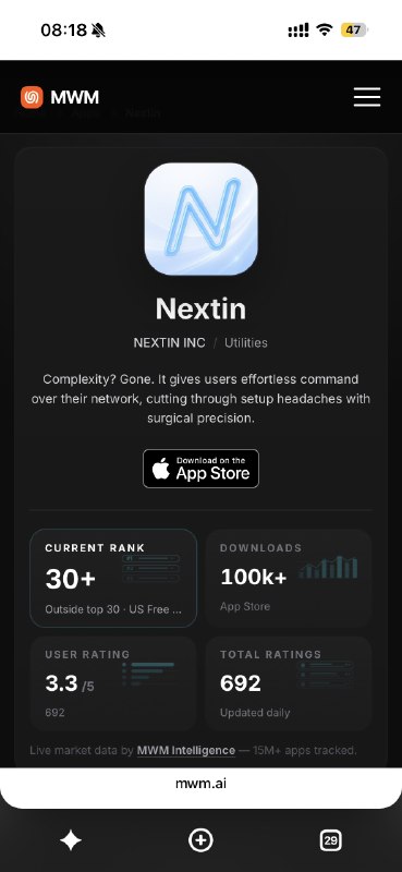 Nextin 可能是交互最舒服的一个 appNextin 是好早之前群友分享我的，一直没打开过