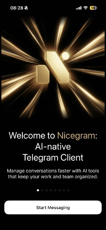 nicegram 这整的花里胡哨的可能是最早出圈或者最有名的 Telegram 三方客户端？在官方已经把文件夹等功能抄去并付费化了之后似乎也只有 ai 可以作为卖点了
